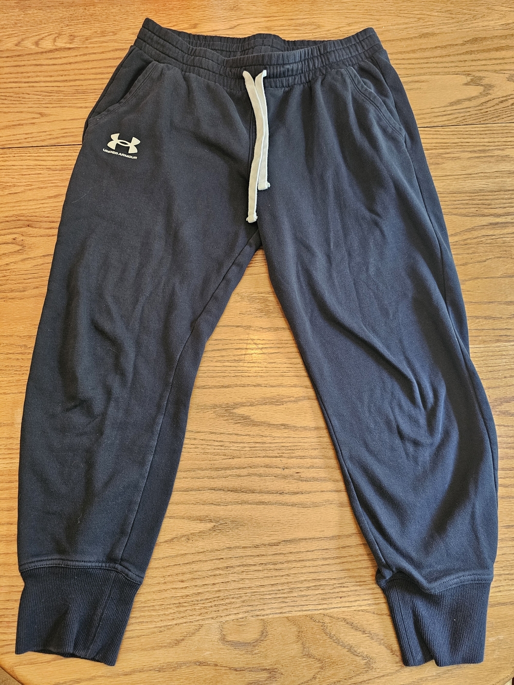 Undet Armour Black Jogger Sweatpants with White Drawstring